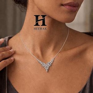 18K Gold Marquise Diamond V-<b>Necklace</b> Lab Grown Diamond Chevron <b>Statement</b> <b>Necklace</b> 925 Sterling Silver Bridal Fringe Choker - Product Image 3
