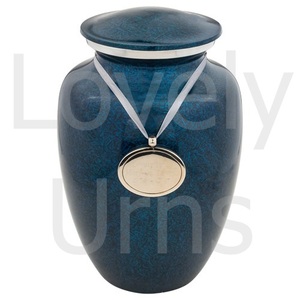 Urna de Metal Extra Grande Azul Medianoche con Diseño de Cielo Nocturno para Cenizas Humanas, Fabricación OEM ODM - Product Image 4
