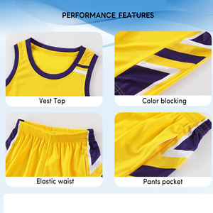 Vêtements de basketball personnalisés en gros pour hommes, ensemble de maillots de basketball sublimés, respirants, à séchage rapide, pour l'entraînement sportif - Product Image 5