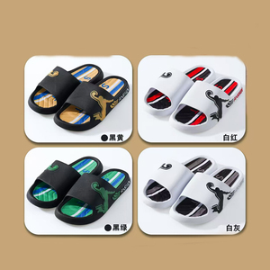 Pantofole da <span class=keywords><strong>spiaggia</strong></span> da <span class=keywords><strong>uomo</strong></span> piatte estive da esterno in PVC, - Product Image 2