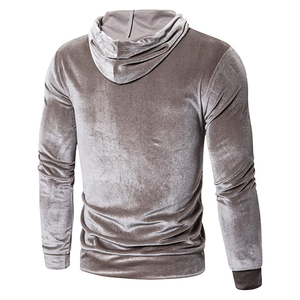 Top Trending Men's Lightweight <b>Velvet</b> Pullover <b>Hoodie</b> With Pockets Full Sleeve Street Wear Plain Winter <b>Velvet</b> Hooded - Product Image 2