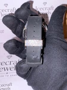 Luxury Moissanite Diamond Style Iced Out <b>Watch</b> <b>Case</b> with Spiked Bezel Micro Pave Stone Setting Hip Hop Bling Custom <b>Watch</b> - Product Image 5