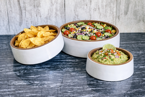 Bol à fruits moyen de luxe en bois de manguier brun écologique, vaisselle de cuisine, décoration pour la maison et les restaurants, vente en gros en Inde - Product Image 2