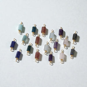 ตัวเชื่อมต่อหลอดพลอยโรสควอตซ์ขนาด 6x12 มม. แบบสองห่วง - อุปกรณ์ทำเครื่องประดับ DIY ขายส่ง - Product Image 4