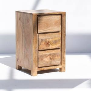 Mesa Auxiliar de Madera con Tres Cajones Vandana Sierra Zentrix, Diseño Moderno con Acentos de Madera Sólida - Product Image 1