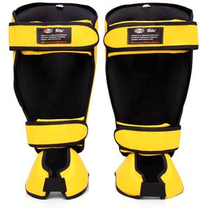 Protector de Espinilleras Amarillo para Muay Thai, Fabricado en Fábrica, con Logotipo Personalizado, Protector de Espinilleras Fairtex para Entrenamiento y Sparring - Product Image 5
