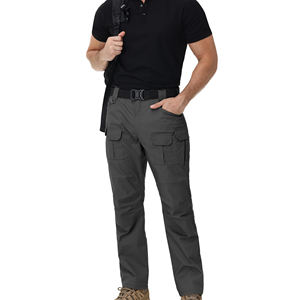 Pantalones de senderismo para hombre, ligeros, de secado rápido, elásticos, con bolsillos tipo cargo, resistentes al agua, para pesca, trabajo al aire libre - Product Image 1