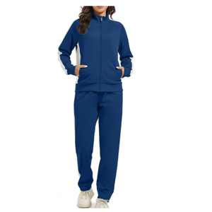 Conjunto Deportivo de Algodón Personalizado y Elegante para Mujer, Ropa Casual de Moda para Gimnasio, con Chaqueta de Manga Larga con Cierre, a Precio Económico - Product Image 5