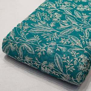 Malty embroidery fabric wholesale sequin lace fabric mesh fabric for abaya kaftan garment apparel sourcing buyer bulk export buy - Product Image 3