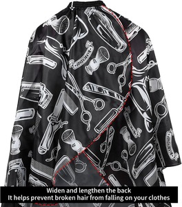 Capa de Barbero Estampada, Unisex, de Nailon Impermeable, para Salón de Belleza, Corte de Cabello, Disfraz de Adulto, Halloween, Tendencia - Product Image 4