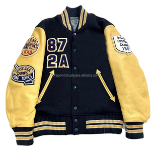 Chaqueta Para Hombre Old School Letterman Jacket Otoño Invierno Hombres Warm Patch Wool Varisty Jacket - Product Image 5