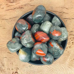 Piedra de sangre pulida, cristal natural, piedras preciosas, cristal para manualidades, grava de piedra de sangre para decoración - Product Image 1