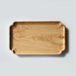 Bandeja de Servir Rectangular de Madera, Bandeja de Servir Hecha a Mano, Diseño Minimalista, Madera Maciza con Acabado Pulido, Platos y Vajilla - Product Image 2