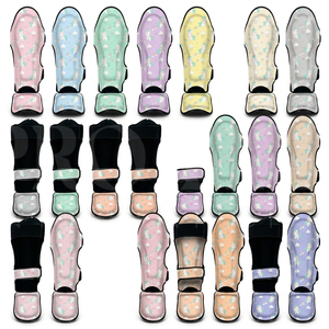 Protège-tibias en cuir PU durable et mousse EVA pour Muay Thai, protection de pied pour Kick Boxing, entraînement MMA, arts martiaux - Product Image 1