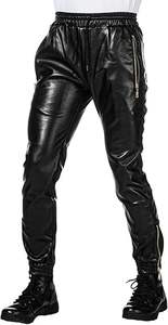 Pantalones de Cuero para Hombre, Pantalones de Cuero Genuino de Primera Calidad, Pantalones Casuales de Cuero para Hombre - Product Image 2