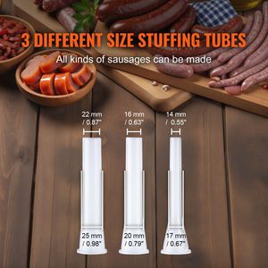 Insaccatrice Manuale per Uso Domestico 2 L/5 LBS in Acciaio Inossidabile, Macchina Verticale per Salsicce con Morsetto Tipo G e Barile per Alimenti - Product Image 4