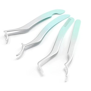 Pince à épiler pour cils 1/4 Gradient avec peigne, pointe en acier inoxydable, pince à sourcils droite 12 cm, outils de précision durables et modernes personnalisés - Product Image 5