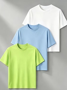 เสื้อเจอร์ซีย์ถักนิตติ้งผ้าฝ้ายเฟรนช์เทอร์รี่สำหรับผู้ชาย คุณภาพพรีเมียม เย็บอย่างดี เป็นมิตรต่อสิ่งแวดล้อม ระบายอากาศได้ดี เนื้อผ้าหนา ทรงโอเวอร์ไซส์ สีน้ำเงินกรมท่า สีดำ - Product Image 3