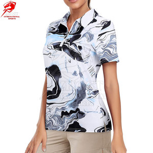 Chemises de golf pour femmes OEM ODM, conçues avec un tissu extensible quadridirectionnel et une mode sportive moderne. - Product Image 3
