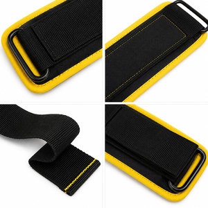 Sangles de levage personnalisées en caoutchouc avec logo, antidérapantes, réglables, avec anneaux métalliques, pour entraînement de force et fitness, service OEM - Product Image 4