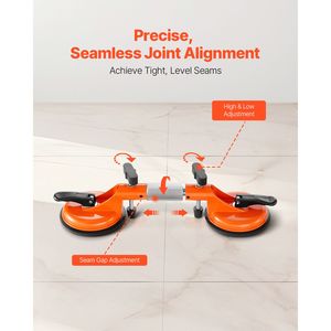 Set di 2 Livellatori per Giunzioni Senza Soluzione di Continuità con 5 Ventose a Vuoto, per Giunzione di Piastrelle in Granito, Accessori per Livellamento di 180 Piastrelle - Product Image 1