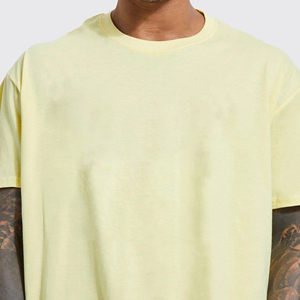 เสื้อยืดฮิปฮอปผู้ชายทรงโอเวอร์ไซส์แบบใหม่สั่งทำได้ ระบายอากาศ แห้งเร็ว เป็นมิตรกับสิ่งแวดล้อม ป้องกันรอยยับ ผ้าฝ้าย 100% สีพื้น พร้อมสกรีนโลโก้ตามสั่ง - Product Image 6