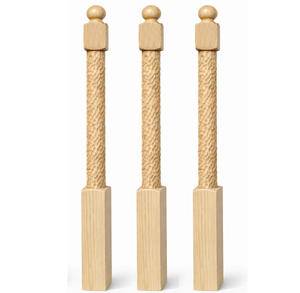 Columnas Decorativas de Madera de Roble Blanco de Alta Gama, Modernas y de Lujo, para Escaleras Residenciales, Diseño Ecológico - Product Image 1