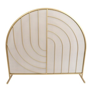Protector de Chispas para Chimenea, de Metal, Estilo Halo, Geométrico Contemporáneo, Independiente, Decorativo - Product Image 6