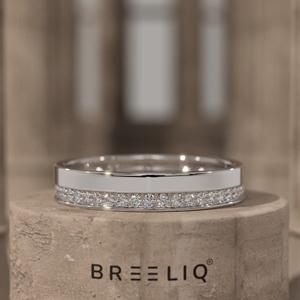 14K Gold Lab Grown Diamond Band Ring Minimalist Stackable <b>Wedding</b> Ring for Women minimalist fine jewelry anniversary gift - Product Image 2