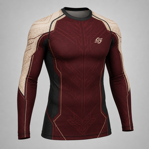 Rashguard MMA Unisex Personalizado OEM 220g con Estampado por Transferencia Térmica, Ajustado, Antihumedad, Antibacteriano, Elástico en Cuatro Direcciones, de Secado Rápido - Product Image 4
