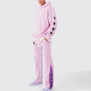 Ensembles de survêtements pour hommes avec logo imprimé en relief, ensembles deux pièces avec pantalon évasé, sweats à capuche, ensembles de survêtements pour hommes - Product Image 2