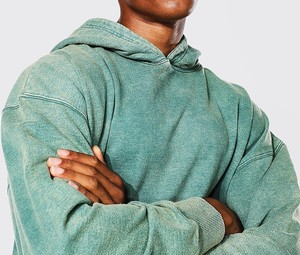 Custom Acid Wash Hoodie Men Oversized Pullover Sweatshirt Streetwear Fashion Casual Hooded Sweatshirt OEM Manufacturer - Product Image 3
