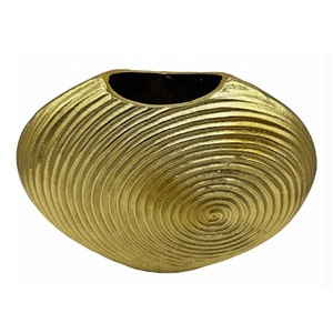 <b>Decorative</b> Handmade Aluminum Shell Flower <b>Vase</b> for Showcase Display Tabletop Living Room & Office Table Home <b>Decorative</b> <b>Vase</b> - Product Image 6