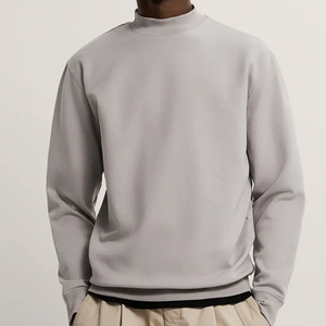 Customized Crewneck White Oversized <b>Sweatshirt</b> 100% Cotton Blank Pullover <b>Sweatshirt</b> for Men Mock Neck <b>Plain</b> <b>Sweatshirts</b> - Product Image 6