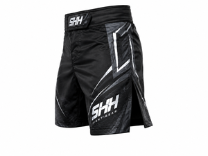 SHH Industries Custom Front Stretch Eco-Friendly Breathable MMA <b>Shorts</b> Men Black Fight Gear BJJ Grappling <b>Kickboxing</b> Training - Product Image 2