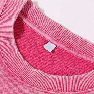 Sudadera con capucha para mujer, OEM, 360g, de felpa francesa, teñida por inmersión, con lavado ácido, oversize, talla grande - Product Image 2