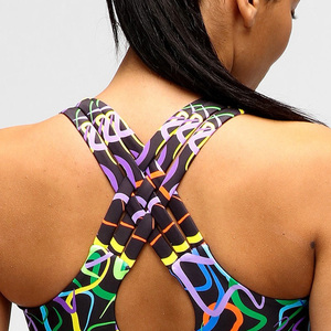 Soutien-gorge de sport pour femme, sublimation, respirant, confortable, usage décontracté, haute qualité, prix de gros OEM, logo frontal, Spandex/Nylon - Product Image 6