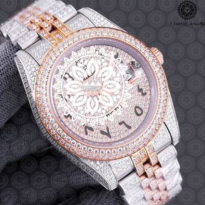 Montre de luxe Charm_Jewells en acier inoxydable 38 mm, analogique à quartz, bracelet tendance pour femme, affichage de la date, fermoir pliant - Product Image 6