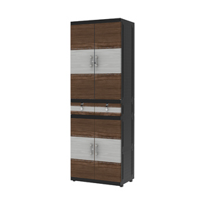 <b>Large</b> Capacity Plastic <b>Wardrobe</b> Cabinet with Drawer & Hanger for Clothing Storage Bedroom Furniture - Product Image 5