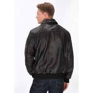 Veste en cuir épaisse imperméable pour homme, automne, avec doublure en polyester et look vintage - Product Image 4