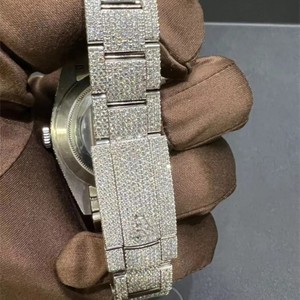 Reloj de Lujo con Moissanita y Diamantes Cuadrados Clásicos, Estilo Hip Hop, Cadena Cubana, el Más Vendido, Brillante y de Moda - Product Image 4