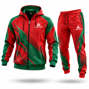 Conjunto Deportivo Personalizado por Sublimación al por Mayor, Ropa de Entrenamiento Deportiva con Chaqueta y Pantalones, Uniformes de Equipo con Impresión Completa - Product Image 1