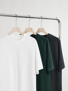 2026 New Women Pure Cotton Scoop neck T shirts Short sleeved <b>Top</b> Customized logo <b>Knitted</b> Striped <b>Off</b> <b>shoulder</b> <b>Top</b> Autumn Shirt - Product Image 2