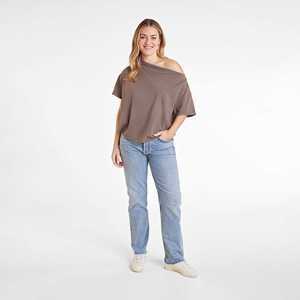 Nueva Llegada, Camisetas Casuales de Verano para Mujer, Estampado de Flores y Letras, Camisetas con Hombros Descubiertos, Camisetas Ecológicas de Manga Corta - Product Image 4