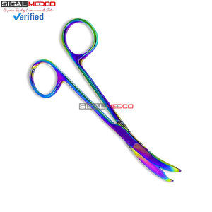 กรรไกรตัดไหมเย็บแผลแบบใช้มือ หลายสีเคลือบไทเทเนียมคุณภาพพรีเมียม อุปกรณ์ผ่าตัด ปลายแหลมละเอียด CE SIGAL - Product Image 4