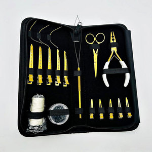 Kit de aplicación y mantenimiento de extensiones de cabello con herramientas profesionales completas para extensiones de cinta, clip, trama, microanillos y queratina. - Product Image 6