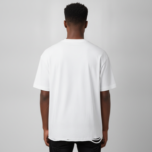 Camiseta Lisa OEM, Camiseta Personalizada de Algodón, Fabricante de Camisetas de Diseño, Camiseta Blanca para Hombre, Camiseta de Algodón Desgarrada para Hombre - Product Image 6