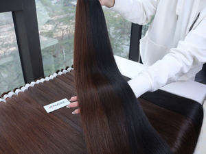 ผมต่อแบบหนา100กรัม30นิ้วผมคนแท้สีน้ำตาลอ่อนและไม่หลุดร่วง - Product Image 6