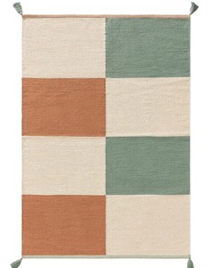 Tapis scandinave en plaid tissé à la main 100% coton |   Tapis épais à poils ras écologiques pour la décoration intérieure - Product Image 5
