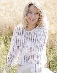 Women's Eco-Friendly Canvas Long Pullover Halter Neck Regular Sleeve Elegant Autumn <b>Top</b> Breathable Solid Color Handmade Knit - Product Image 5